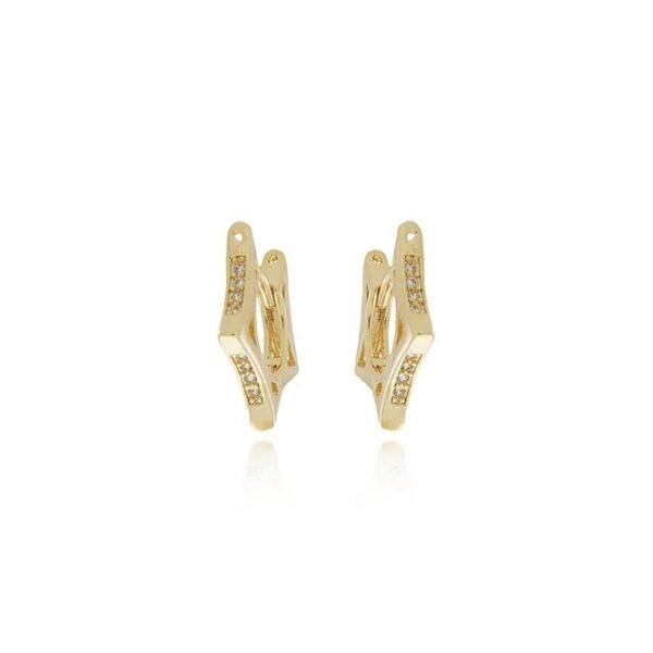 TN02263-DO BRINCO ARGOLINHA ARTICULADA DE ESTRELA CRAVEJADO CRISTAL (16MM) - Image 2